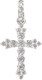 Крестик из серебра ZORKA 0440420 (с фианитами) - 
