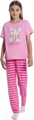 Пижама детская Mark Formelle 567728 (р.104-56, розовый/розовая полоска)