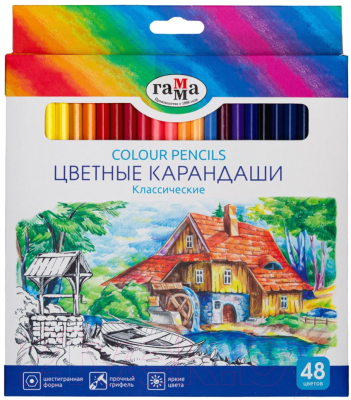 Набор цветных карандашей ГАММА Классические / 240102_01 (48цв)
