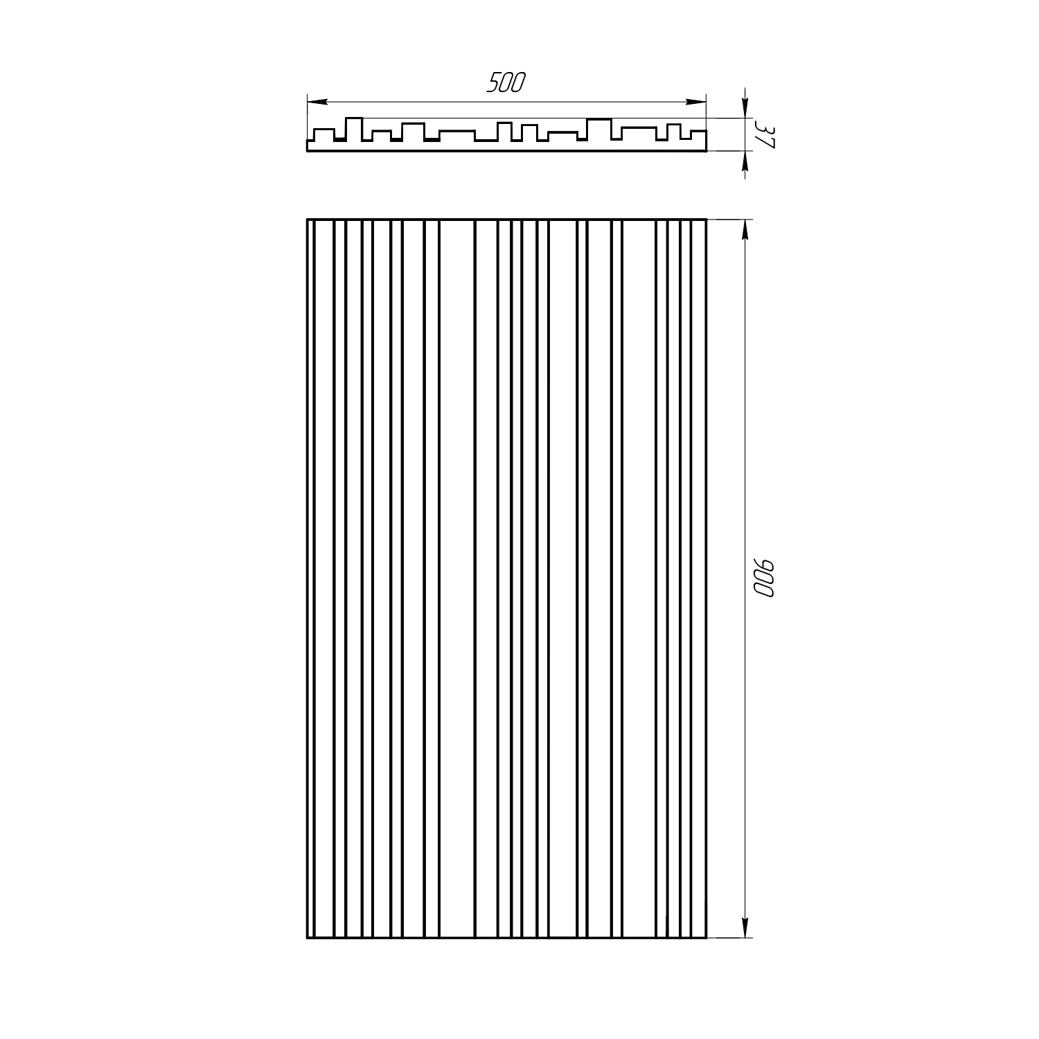 Гипсовая панель Eviro Standart 900x500мм