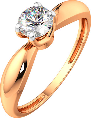 Кольцо из розового золота ZORKA 2101098.14K.R.ZZ (р.18, с фианитом) -