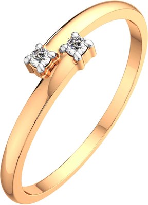 Кольцо из розового золота ZORKA 2101199.14K.R.ZZ (р.17, с фианитами) - 