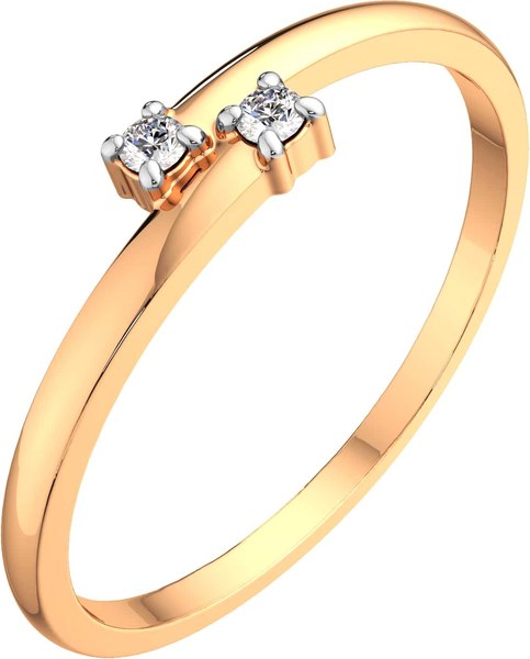 Кольцо из розового золота ZORKA 2101199.14K.R.ZZ (р.17, с фианитами)