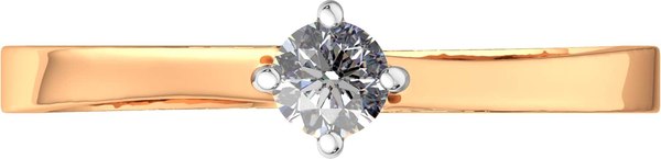 Кольцо из розового золота ZORKA 210538-9K (р.17, с фианитом)