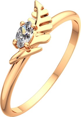 Кольцо из розового золота ZORKA 210575.9K.R (р.17, с фианитом) - 