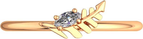 Кольцо из розового золота ZORKA 210575.9K.R (р.17, с фианитом)