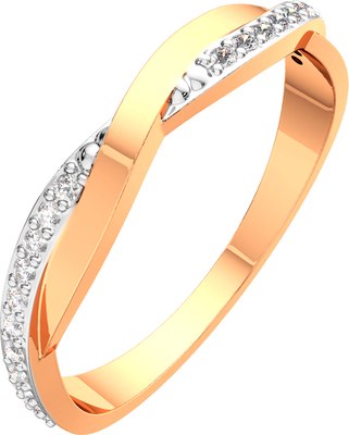 Кольцо из розового золота ZORKA 210670.14K.R (р.17, с фианитами) - 