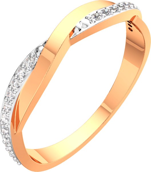 Кольцо из розового золота ZORKA 210670.14K.R (р.17, с фианитами)