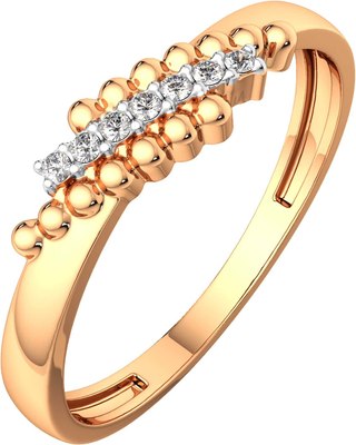 Кольцо из розового золота ZORKA 210953.9K.R (р.14.5, с фианитом) - 