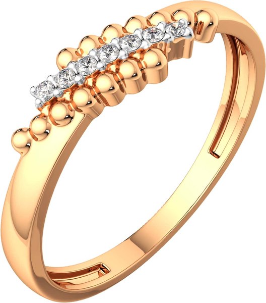Кольцо из розового золота ZORKA 210953.9K.R (р.14.5, с фианитом)