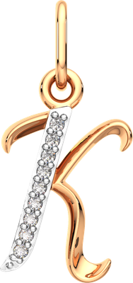 Подвеска из розового золота ZORKA 440438/K.14K.R.ZZ (с фианитами) - 