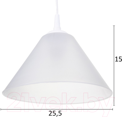 Изображение товара Потолочный светильник BayerLux Конус / 9175850 (белый/прозрачный)