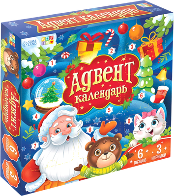 

Развивающий игровой набор, Адвент-календарь. Новогодние приключения / 10297483