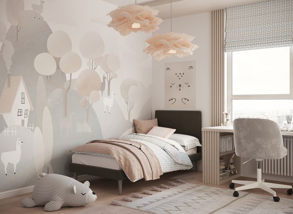 Купить Односпальная кровать Moon Family 1256 / MF011251 в Бобруйске
