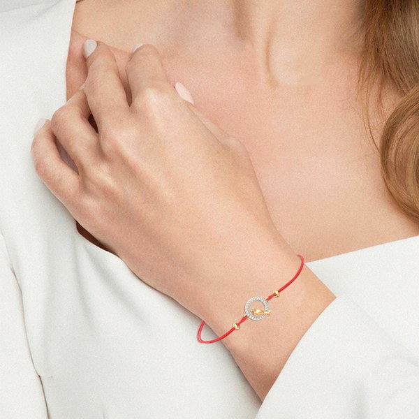 Браслет из розового золота ZORKA 670054.14K.R.02.ZZ (18см, с фианитами)