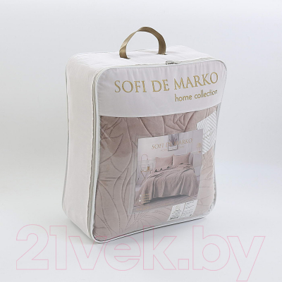 Набор текстиля для спальни Sofi de Marko Глория 160x220 / Пок-Гл6-160х220 (молоко)