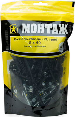 Дюбель-гвоздь Монтаж US 6x60 / MD001080 (100шт) -