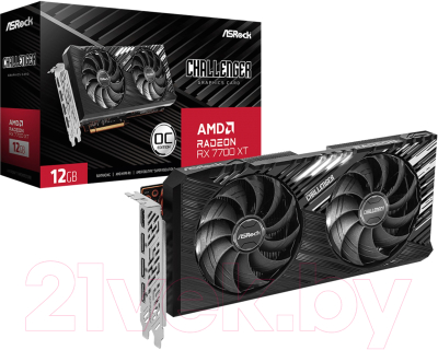 Изображение товара Видеокарта AsRock Radeon RX 7700 XT Challenger 12GB (RX7700XT CL 12GO)
