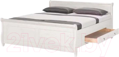 Двуспальная кровать Dipriz Мальта 160 / Д.83310.1 (белый)