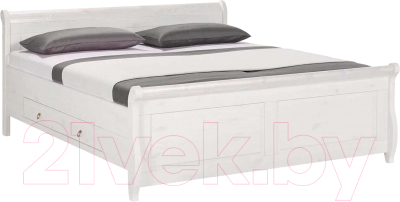 Двуспальная кровать Dipriz Мальта 160 / Д.83310.1 (белый)