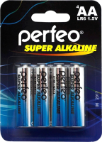 Комплект батареек Perfeo LR6/4BL Super Alkaline/120 - 