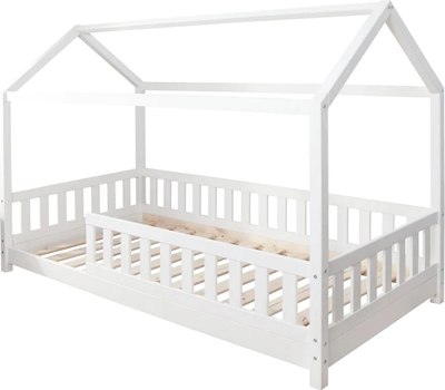 Стилизованная кровать детская Dipriz Мессина 90x200 / Д.80003.1 (белый воск укрывистый) - 
