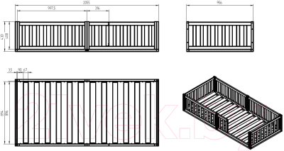 Купить Кровать-тахта Dipriz Афина 90x200 / Д.80029.1 в Бобруйске