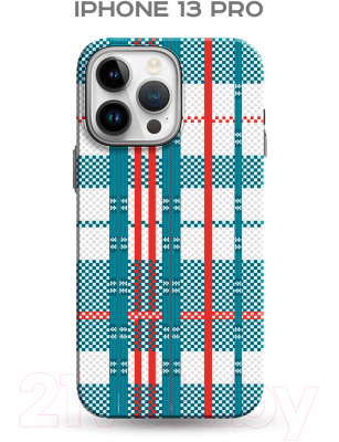 Чехол-накладка Luxo Самоирония Lf-3 для Apple iPhone 13 Pro (бирюзовый/красный, светящийся)