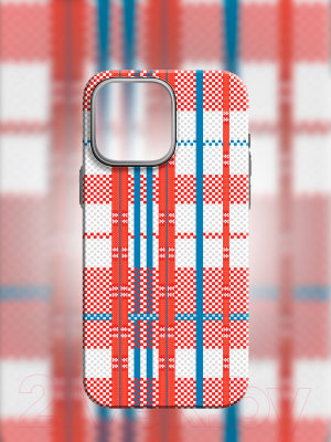 Чехол-накладка Luxo Самоирония Lf-4 для Apple iPhone 14 Pro Max (красный/синий, светящийся)