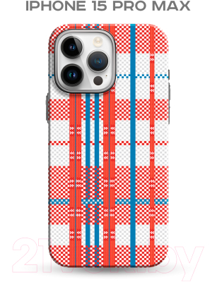 Чехол-накладка Luxo Самоирония Lf-4 для Apple iPhone 15 Pro Max (красный/синий, светящийся)