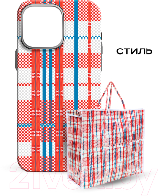 Чехол-накладка Luxo Самоирония Lf-4 для Apple iPhone 15 Pro (красный/синий, светящийся)