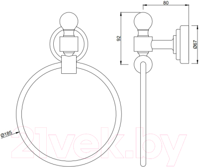 Кольцо для полотенца Jaquar AQN-CHR-7721