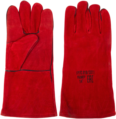 Изображение товара Перчатки защитные Эрдеком Спилковые / 650219 (р.14, красный)