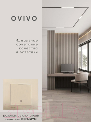 Выключатель Ovivo 600-000213-214 (антрацит)