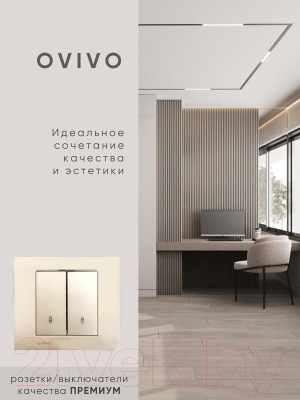 Выключатель Ovivo 600-000213-211 (антрацит)