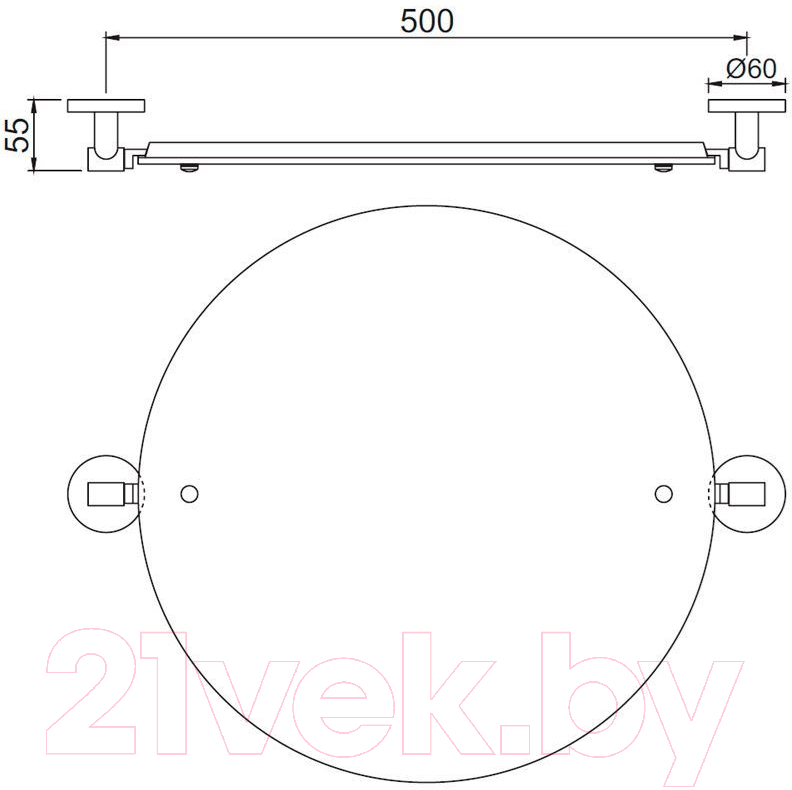 Зеркало косметическое Jaquar ACN-CHR-1195N