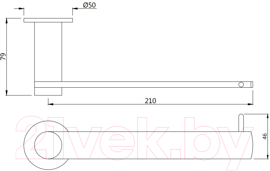 Держатель для полотенца Artize Onyx ONY-CHR-59723