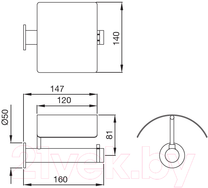 Держатель для туалетной бумаги Artize Onyx ONY-CHR-59757