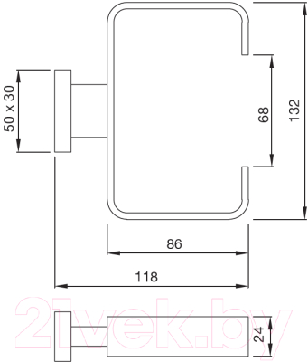 Держатель для туалетной бумаги Artize Quadra QUA-CHR-61755