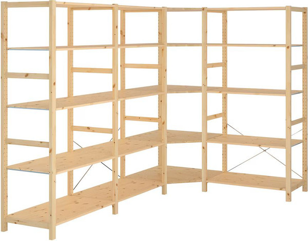 Изображение товара База для стеллажа Dipriz Ивар 1790 угловой / Д.7588 (сосна, без отделки)