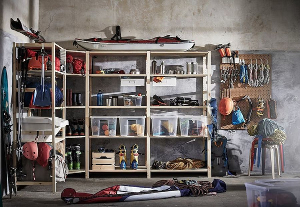 Изображение товара База для стеллажа Dipriz Ивар 1790 угловой / Д.7588 (сосна, без отделки)