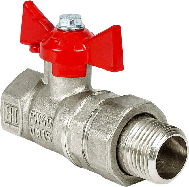 Шаровой кран Valfex ВР/НР 1/2" / VF.227.NB1.012.N/P59 (ручка-бабочка)