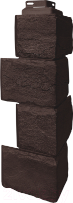 Угол для сайдинга Fineber Камень природный наружный (коричневый)