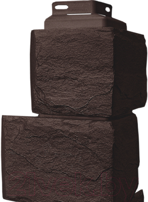 Угол для сайдинга Fineber Камень природный наружный (коричневый)