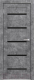 Дверь межкомнатная Юни Амати 01М 40x200 (светлый бетон/стекло черное) - 