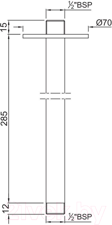 Душевой кронштейн Jaquar SHA-CHR-475L280