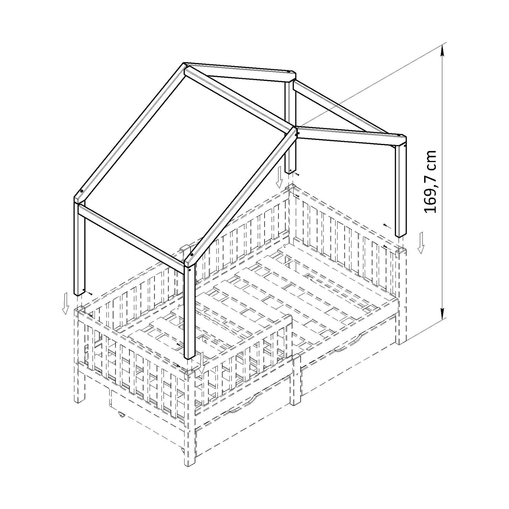 Карниз для балдахина Dipriz Фиона 80x160 / Д.7553.1