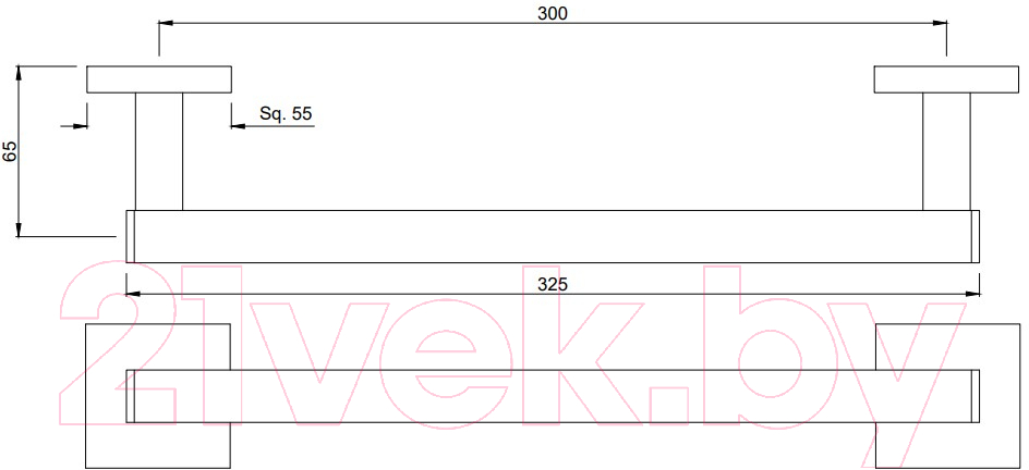 Держатель для полотенца Jaquar AKP-BLM-35701PS