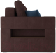 Миниатюра изображения товара Диван Mebel-Ars Еврокнижка Венеция (велюр шоколад НВ-178 16)
