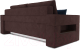 Миниатюра изображения товара Диван Mebel-Ars Еврокнижка Венеция (велюр шоколад НВ-178 16)